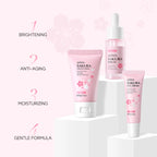 LAIKOU Vitamin C Skin Care Sets 3pcs Face Cream Serum Eye Cream Moisturizing Anti Wrinkles Facial Care Kit