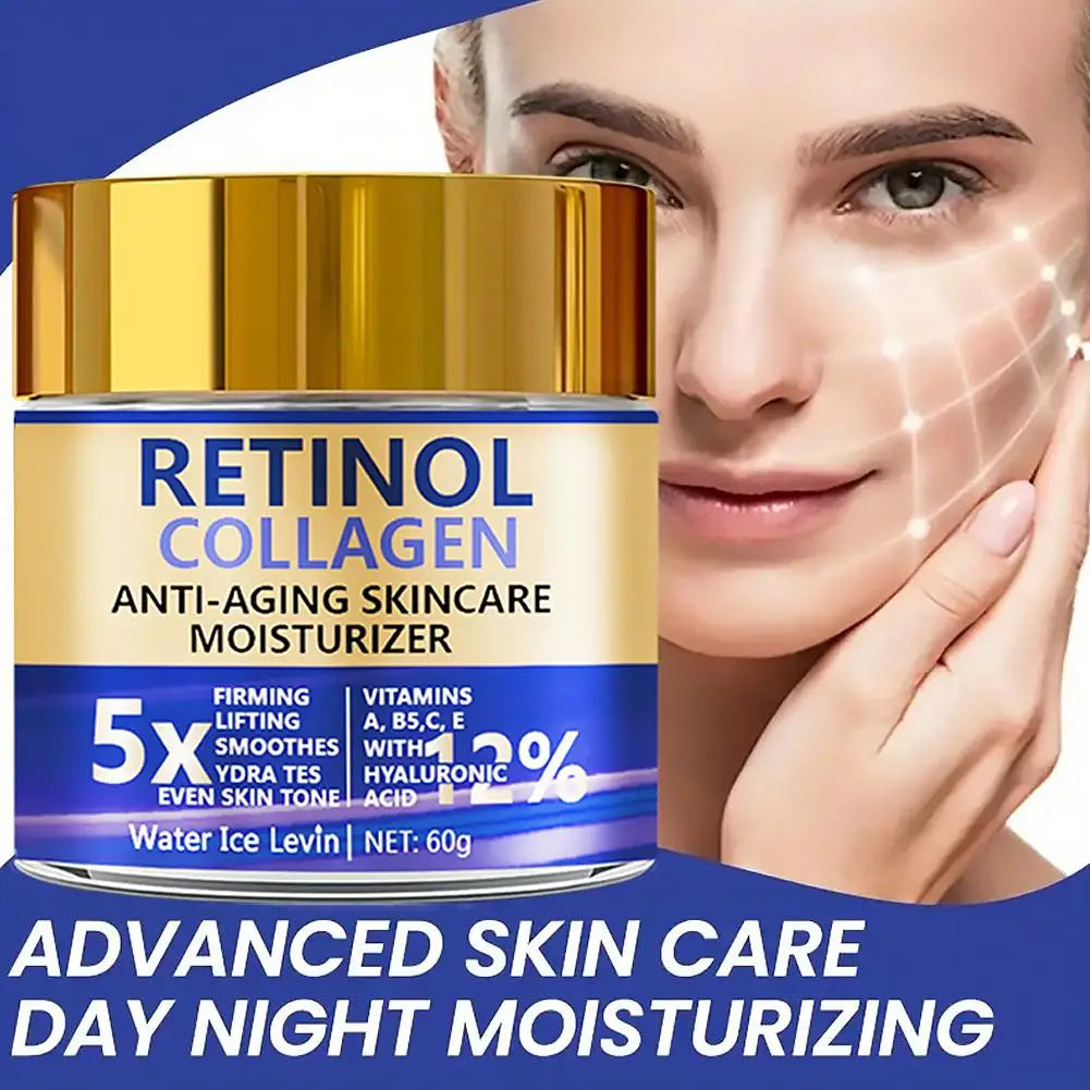 Retinol Collagen Face Cream Anti  Wrinkle Lifting Firming Facial Moisturizer with Hyaluronic Acid Skin Care Cream