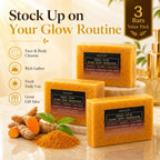 Turmeric Kojic Acid Face & Body Soap, Gentle Cleansing with Shea Butter, Retinol and Vitamin E