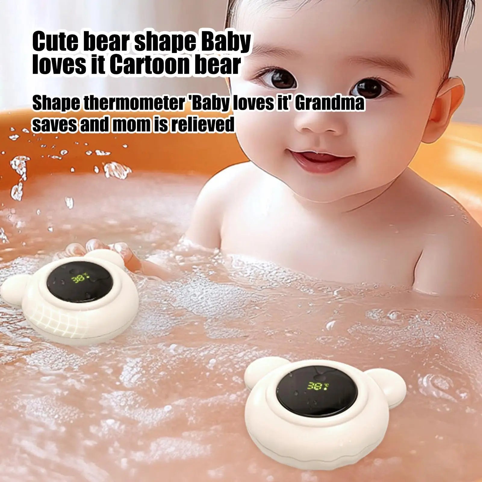Safe Baby Bathtub Thermometers Baby Bath Thermometers With LED Display Toddler Care Tool For Travel Nursery Pediatric Indoor