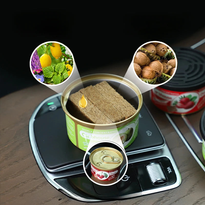 Car Air Fresheners Perfume Canned Wood Blocks Coffee Flavor Long-Lasting Auto Aromatherapy Car Deodorant Supplies Accessories