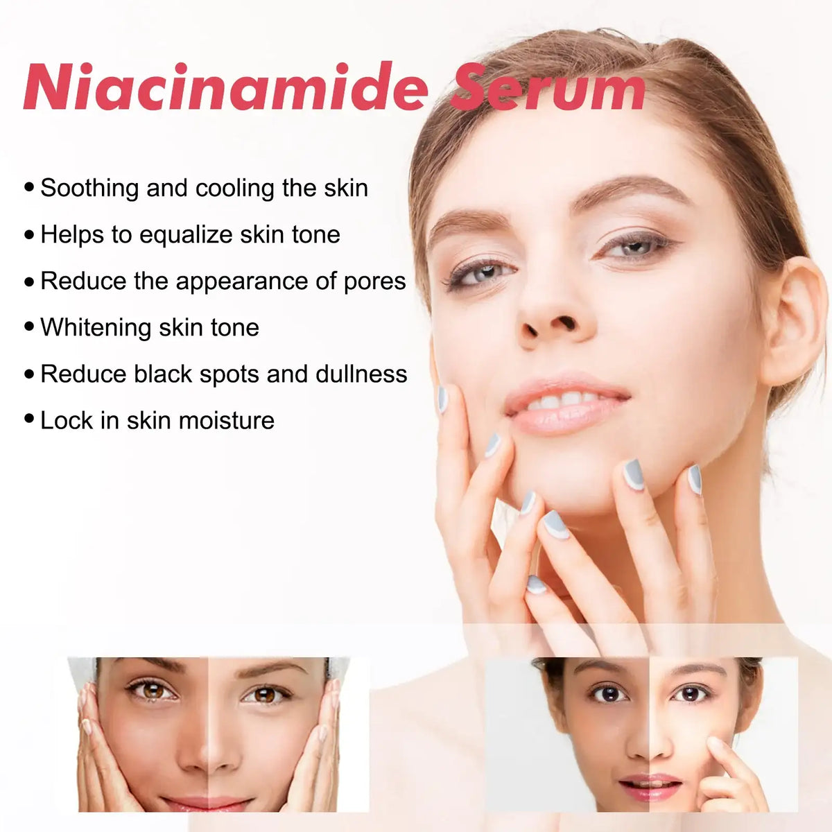 Facial Serum Series for Deep Hydration Anti Aging Moisturizing Repair Dry Skin Care Sensitive Skin Dark - princesszohal