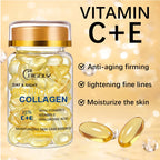 90 Capsules of Retinol + Collagen Facial Care Essence, Moisturizes and Firms the Skin, Makes the Face Look More Radiant and Younger, Allergy-Free Formula, Capsule Packaging, One Capsule at a Time, Convenient and Hygienic