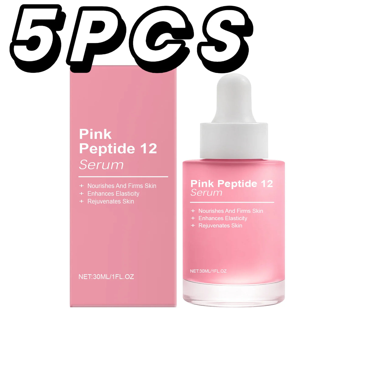 Pink Peptide 12 Facial Serum Niacinamide Hydration Firm-Looking Skin Uneven Tone Care Glass Skin Korean - princesszohal