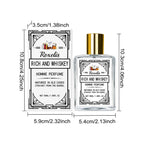 ROXELIS 50ml Rich And Whiskey Homme Perfume Long-lasting Fragrance,Enhance Personal Charm, Confidently Show Style and Elegance