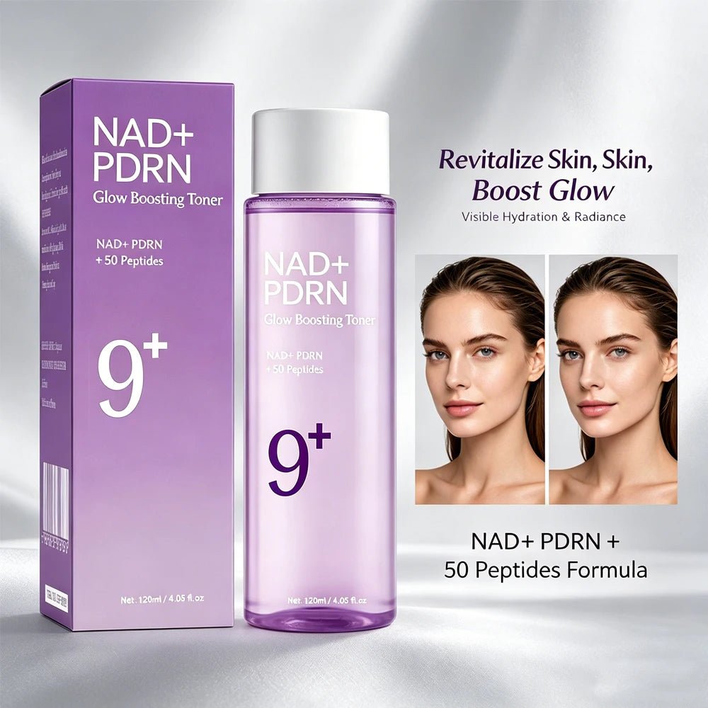NAD+PDRN Glow Boosting Toner, Firming, Hydrating, Elasticity, Fade Fine Lines, Skincare Moisturizing Essence for Dry Skin, 120ML - princesszohal