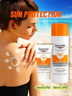 Eucerin Oil Control Face Sunscreen SPF50+ Refreshing Matte Non Greasy Oil Control - princesszohal