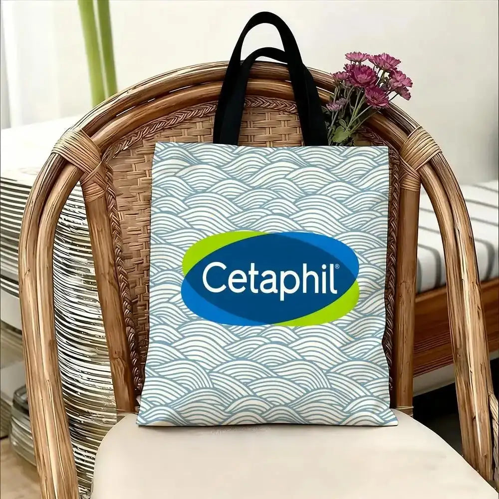 C-Cetaphil Makeup Brand Storage Bags Handbag Women Casual Underarm Top Handle Bag Lady Shopping Travel Bags - princesszohal