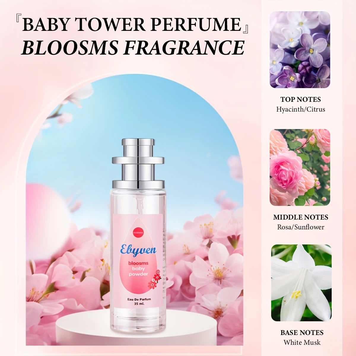 Perfume Water Light and Cozy Fragrance for Sensitive Skin Fresh Innocent Smell for Daily Use Unisex Soft Cologne Lasting 8 Hours