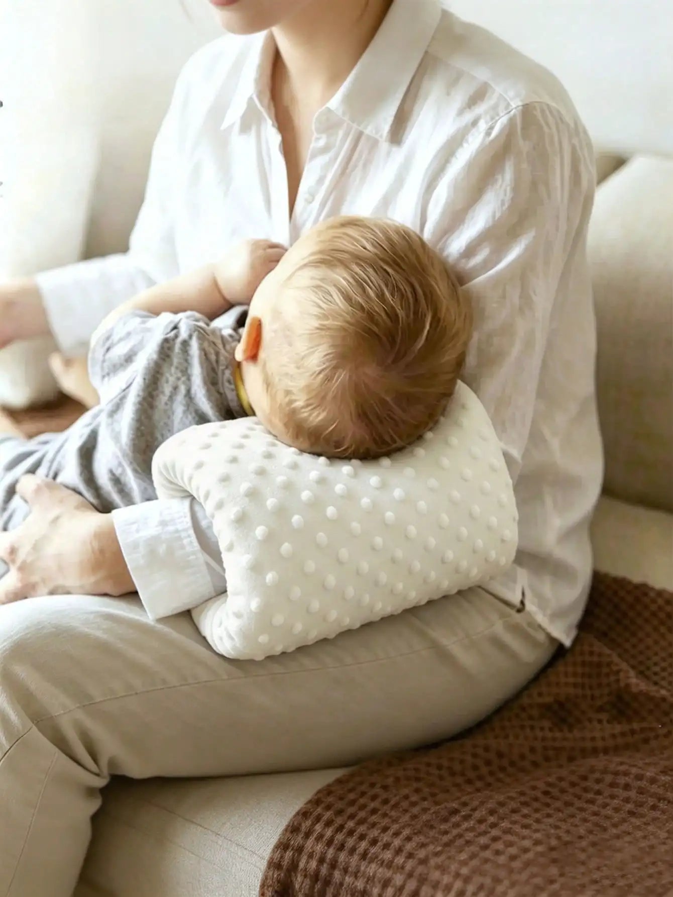 1Pc Baby Feeding Pillow, Baby Arm Pillow, Mom's Special Arm Feeding Pillow, Feeding Support Pillow, Soft and Comfortable Feeding Pillow, Suitable for Breastfeeding and Holding the Baby