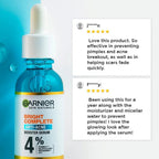 Garnier Bright Complete Facial Serum With 4% Vitamin C Niacinamide AHA Salicylic Acid Daily - princesszohal