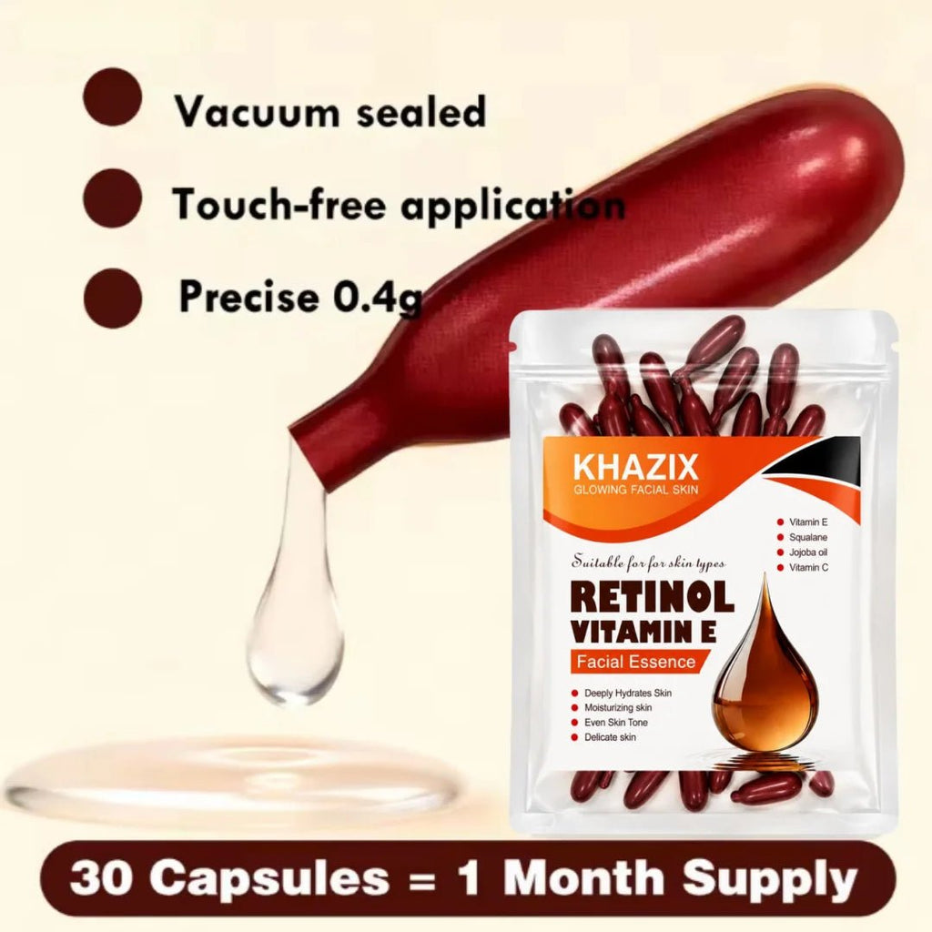 Capsules Pack Retinol Vitamin E Deep Moisturizing Capsule Essence, Hydrates, Firms, and Smooths Skin, - princesszohal