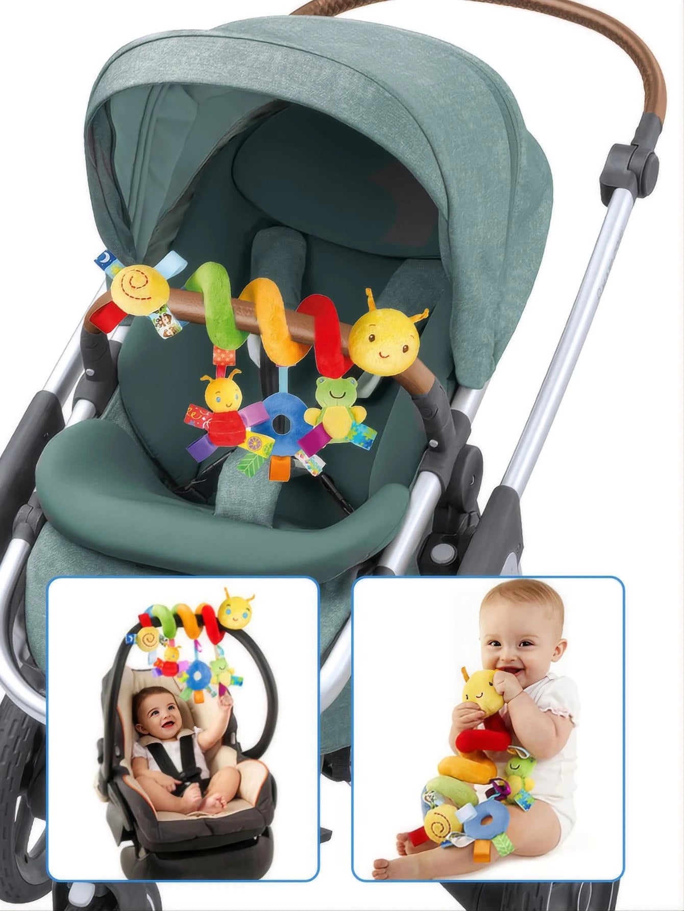 0-6Months Colorful Label Bed for Infants and Baby, Hanging Baby Comfort Toys Around the Bed, Car Safety Seat  Early Learning Toy