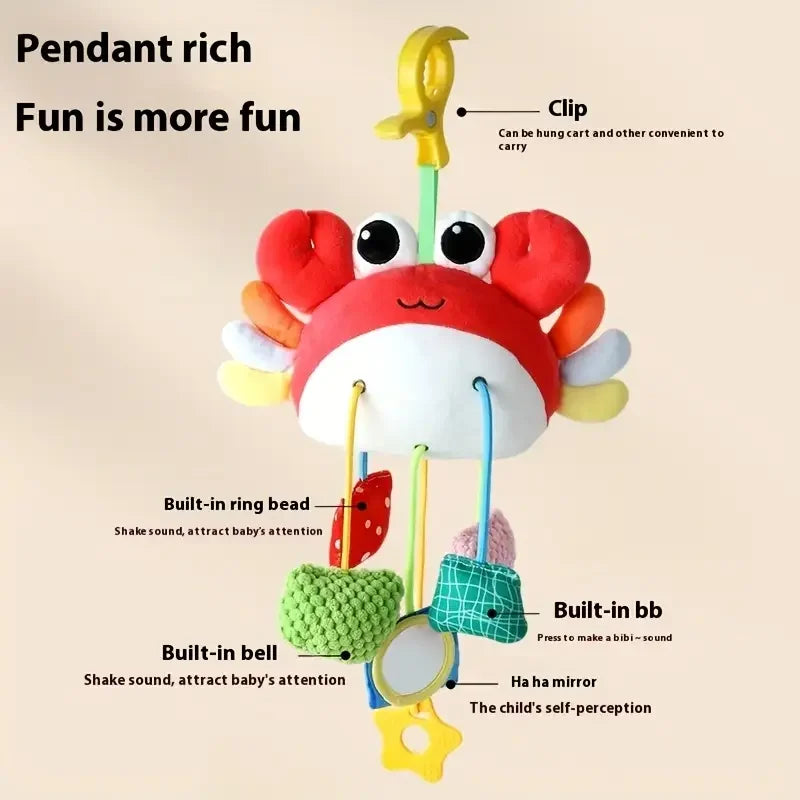 Baby Toys Crab Baby Bottle Bed Hanging Drawstring Music Rattles Teether Stroller Cheer Bedbell Pendant can be Nibbled Gift