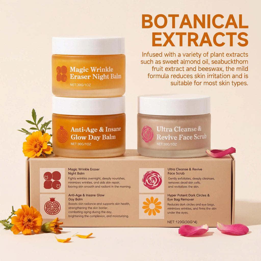 Day Night Skincare Set Moisturizing Repair Skin Barrier Brightening Facial Skins Multi Functional Skincare - princesszohal