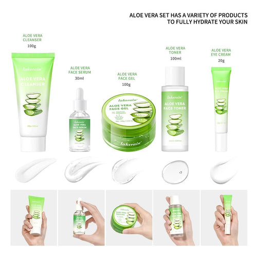 Multi-skin Care Aloe Vera Skin Care Set Deep Moisturizing Deep Nourishment Whitening Brightening Hydrating Smooth Skin - princesszohal