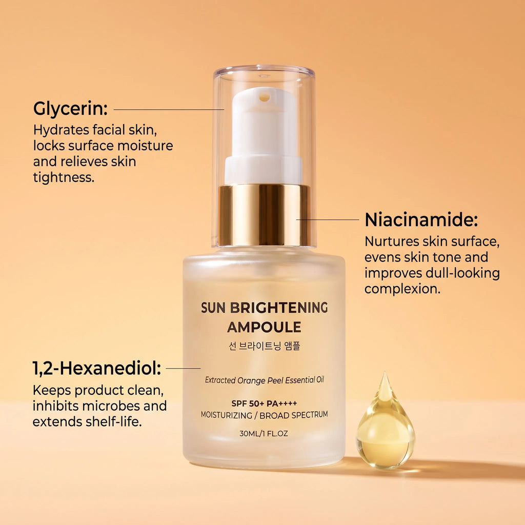 Sun Protection Brighten Face Skin Lightweight Non Greasy, Korean Skincare