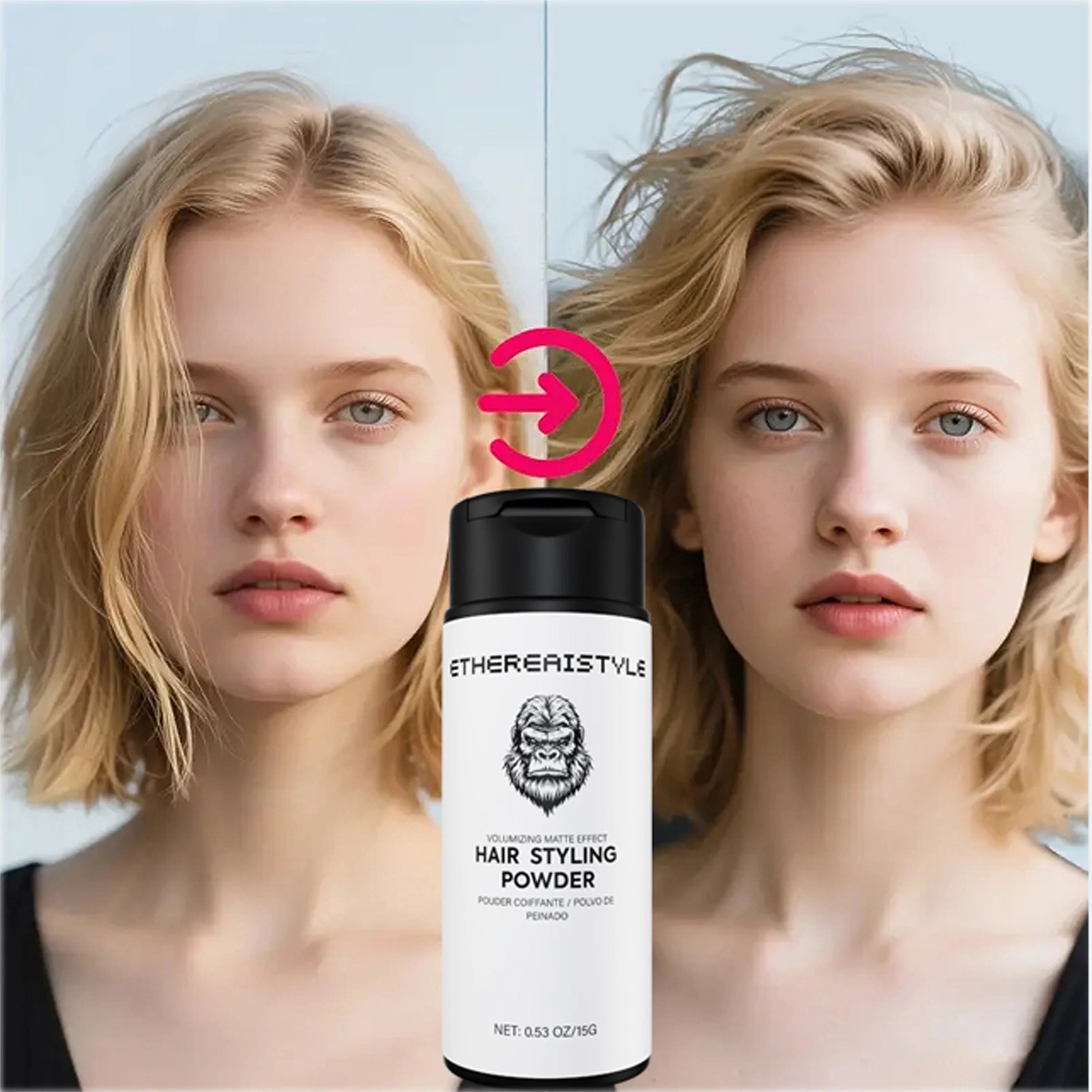 Hair Volumizing & Control Powder - Root Lift, Long-Lasting Fullness, All-Day Styling | Oil-Free & Oil-Control Formula for Women