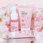 Women 3pcs Kit Sakura Skin Care Sets Face Cream Face Essence Eye Serum Face Skin Care Set Product Gift box