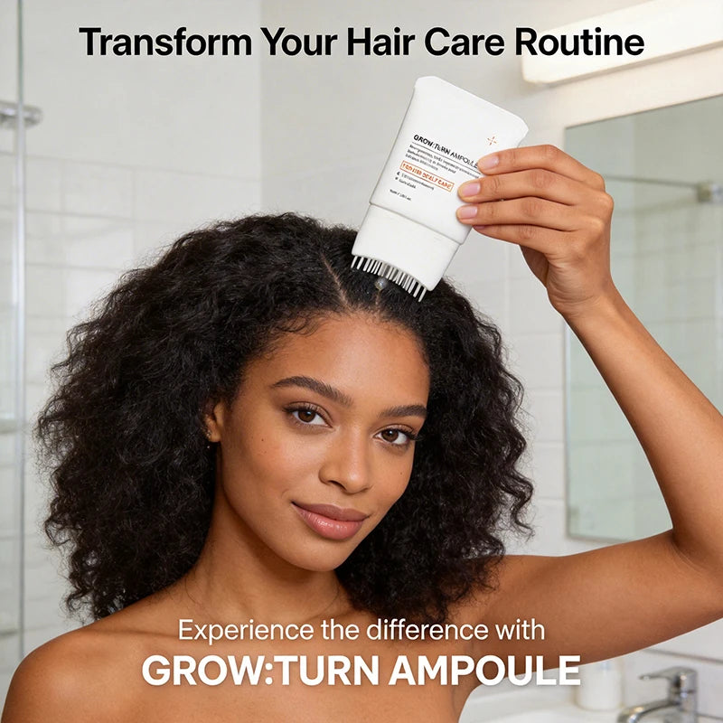 Hair Serum With Built-In Brush,Hair Nourishing Strengthening Essence,Improve Scalp Environment,Scalp Massager,Korean Hair Care