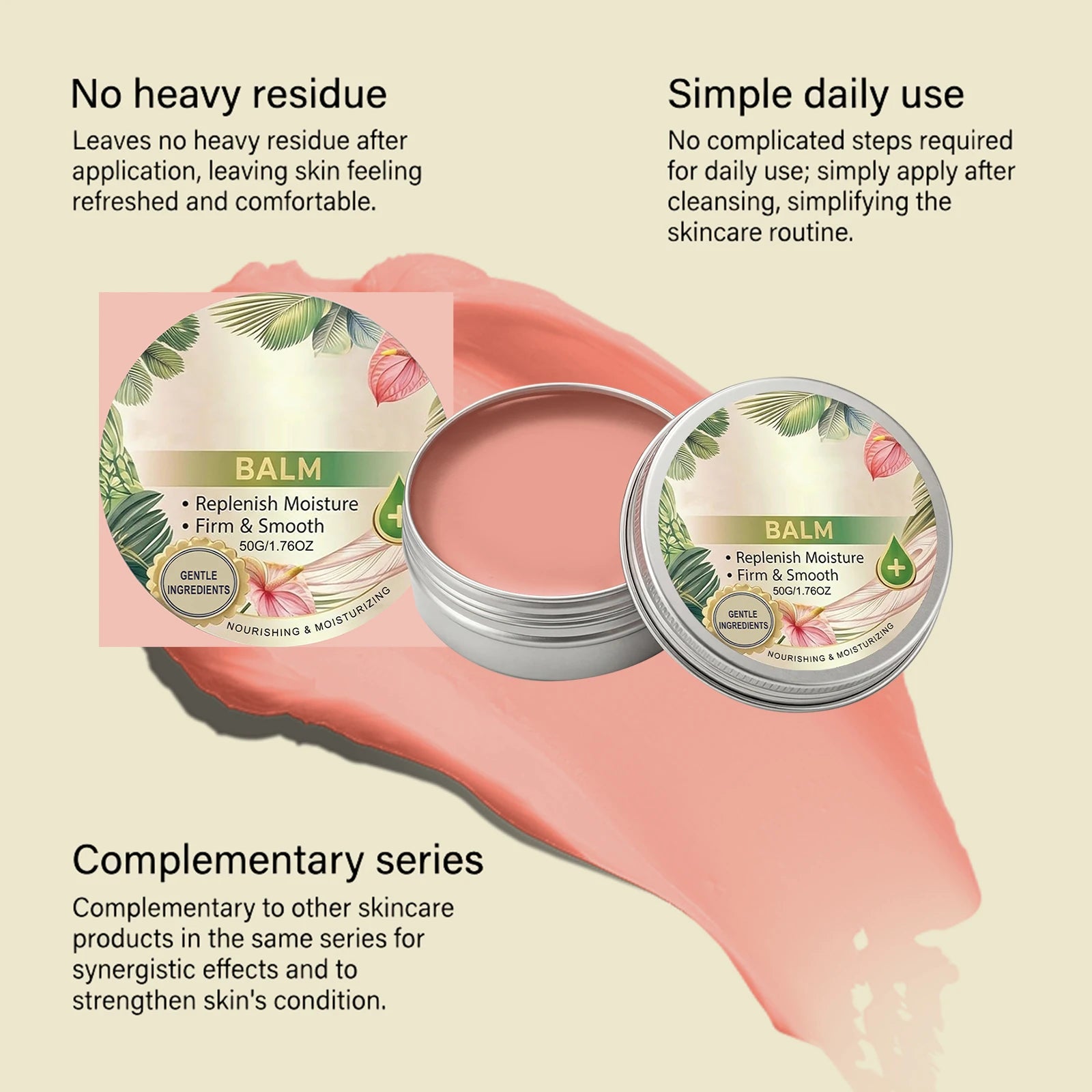 Skin Care Ointment, Natural Mild Ingredients Light Smooth Texture, Nourish Body Skin Smooth Hydrating Moisturizing Cream