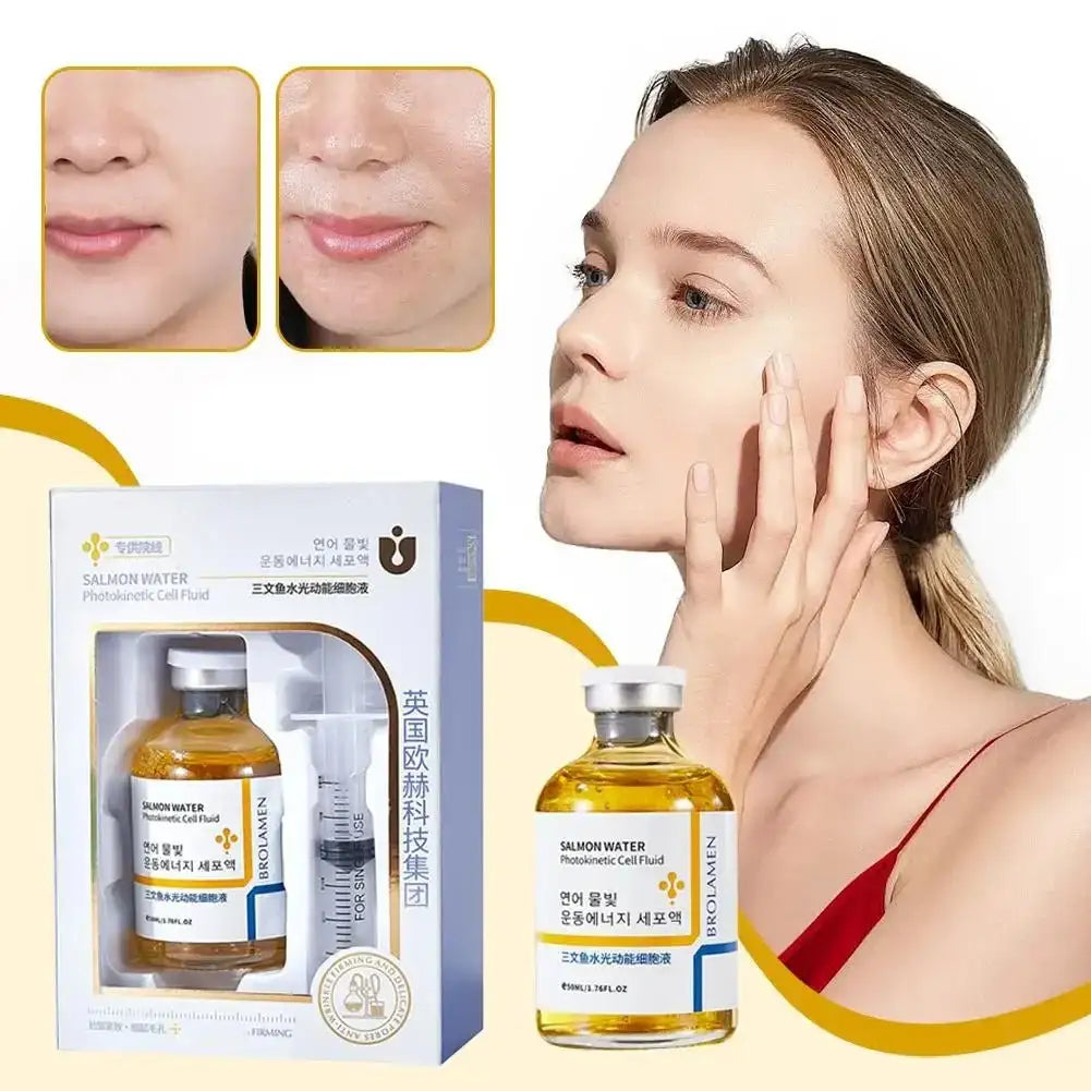 Skin Rejuvenation Essence Korean Salmon Wrinkle Serum Strengthen Skin Barrier Function 24 Hours Continuous Hydration Fiming Care - princesszohal
